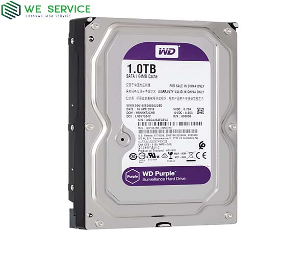 WDC Purple 1TB For CCTV 24 Hours - WD10PURZ - Garansi 3 Thn