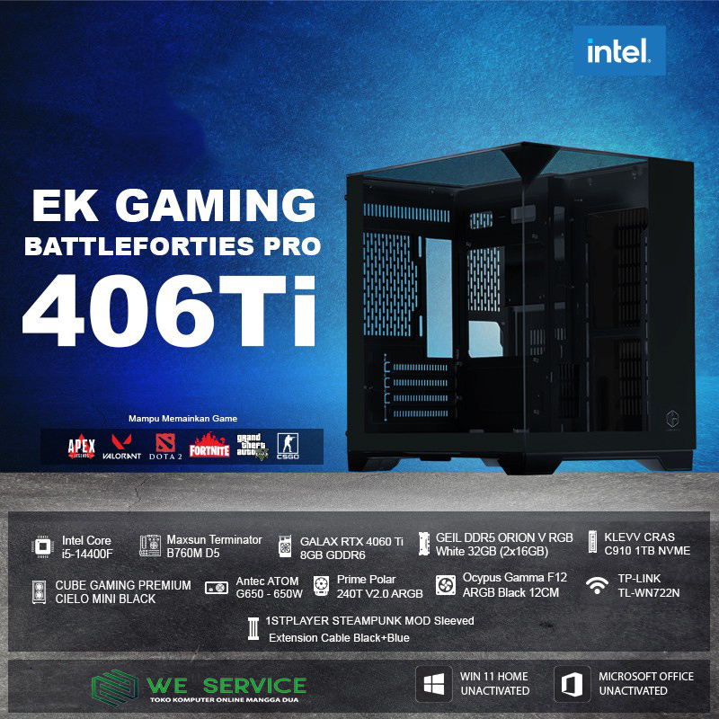 PC Rakitan Gaming PRO 406Ti - Core i5 RTX 4060 Ti
